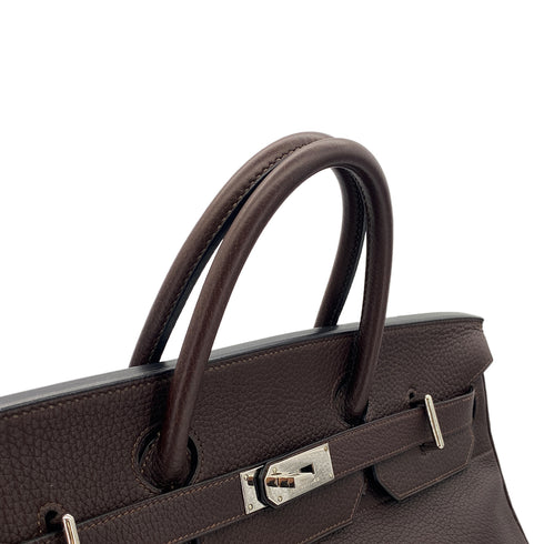 HERMES HAUT A COURROIES 45 CHOCOLAT TOGO HAND BAG □C SHW 90301846 - PURPOSE