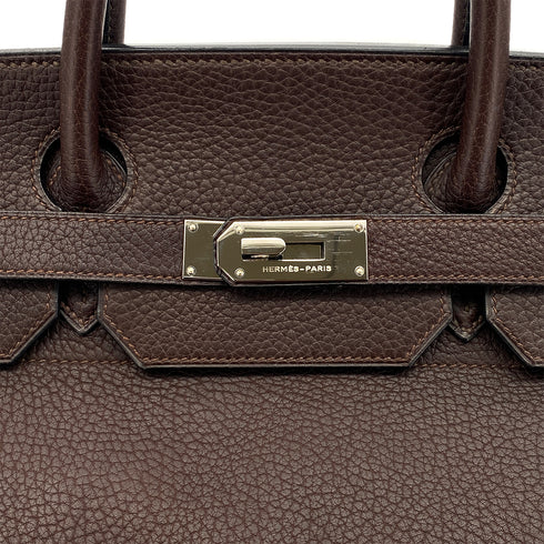 HERMES HAUT A COURROIES 45 CHOCOLAT TOGO HAND BAG □C SHW 90301846 - PURPOSE