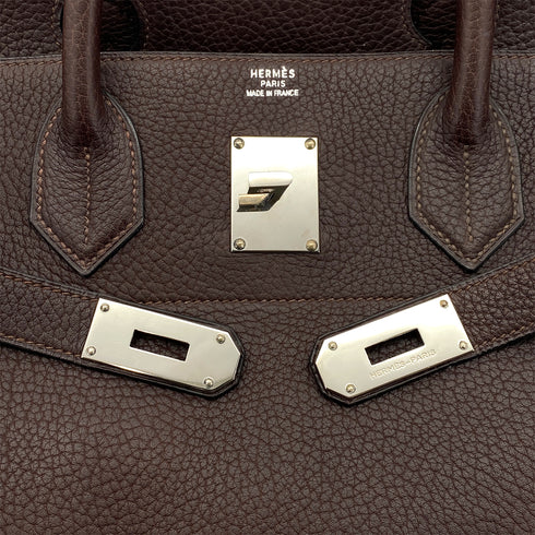 HERMES HAUT A COURROIES 45 CHOCOLAT TOGO HAND BAG □C SHW 90301846 - PURPOSE
