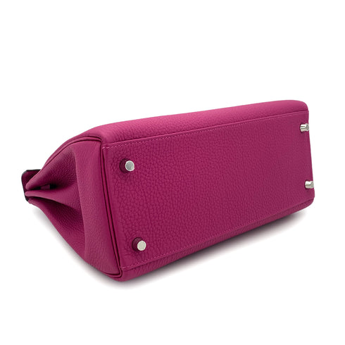 HERMES KELLY 28 RETOURNE ROSE PURPLE TOGO HAND SHOULDER BAG C SHW 90301847 - PURPOSE