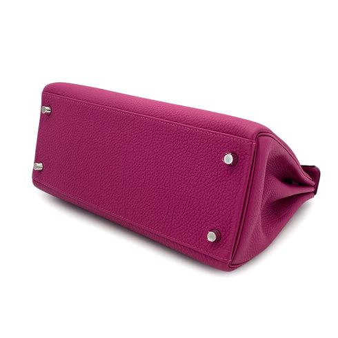 HERMES KELLY 28 RETOURNE ROSE PURPLE TOGO HAND SHOULDER BAG C SHW 90301847 - PURPOSE