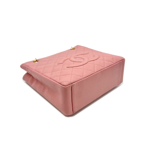 CHANEL VINTAGE PST CHAIN TOTE BAG PINK CAVIAR SKIN 90302179 - PURPOSE