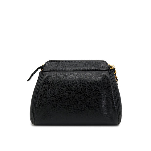 CHANEL VINTAGE COCOMARK CHAIN SHOULDER BAG BLACK CAVIAR SKIN 90302181 - PURPOSE