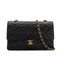 CHANEL VINTAGE CLASSIC FLAP MEDIUM CHAIN SHOULDER BAG BLACK LAMB SKIN 90302186 - PURPOSE