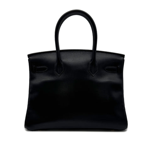 HERMES BIRKIN 30 BLACK BOXCALF HAND BAG □C GHW 90302189 - PURPOSE