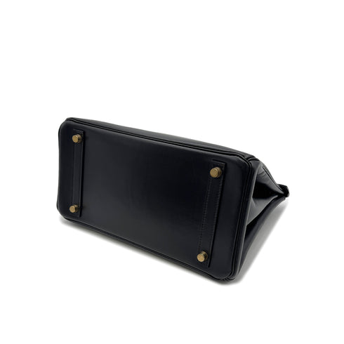 HERMES BIRKIN 30 BLACK BOXCALF HAND BAG □C GHW 90302189 - PURPOSE