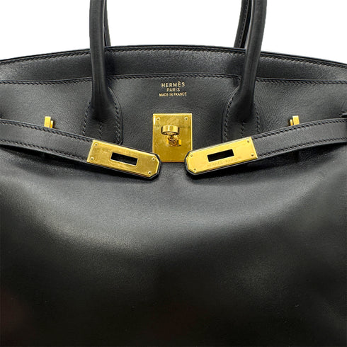 HERMES BIRKIN 30 BLACK BOXCALF HAND BAG □C GHW 90302189 - PURPOSE