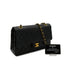 CHANEL VINTAGE CLASSIC FLAP MEDIUM CHAIN SHOULDER BAG BLACK LAMB SKIN 90302190 - PURPOSE