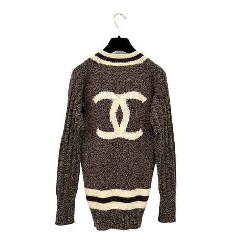 CHANEL VINTAGE COCOMARK KNIT TOPS BROWN CACHEMIRE 40 96A RTW 90302195 - PURPOSE