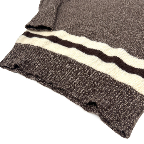 CHANEL VINTAGE COCOMARK KNIT TOPS BROWN CACHEMIRE 40 96A RTW 90302195 - PURPOSE
