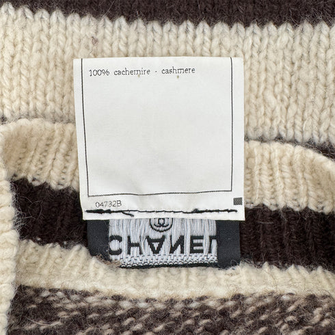CHANEL VINTAGE COCOMARK KNIT TOPS BROWN CACHEMIRE 40 96A RTW 90302195 - PURPOSE