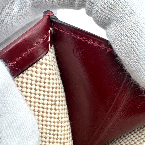 HERMES JIGE PM ROUGE H BOXCALF TOILE H CLUTCH BAG 〇K 90302333 - PURPOSE