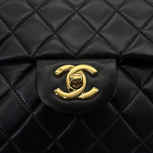 CHANEL VINTAGE CLASSIC FLAP SMALL CHAIN SHOULDER BAG BLACK LAMB SKIN 90302335 - PURPOSE