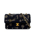CHANEL MATELASSE CHAIN SHOULDER BAG BLACK TWEED BEADS RHINESTONE 90302336 - PURPOSE