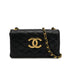 CHANEL VINTAGE MATELASSE BIG COCO CHAIN SHOULDER BAG BLACK LAMB SKIN 90302338 - PURPOSE