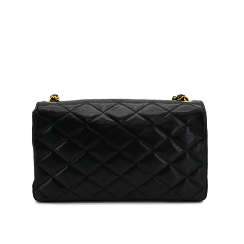 CHANEL VINTAGE MATELASSE BIG COCO CHAIN SHOULDER BAG BLACK LAMB SKIN 90302338 - PURPOSE