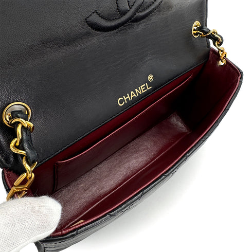 CHANEL VINTAGE MATELASSE BIG COCO CHAIN SHOULDER BAG BLACK LAMB SKIN 90302338 - PURPOSE