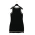 CHANEL SPORTS LINE COCO BUTTON SLEEVELESS DRESS BLACK WHITE WOOL 38 07A RTW 90302397 - PURPOSE