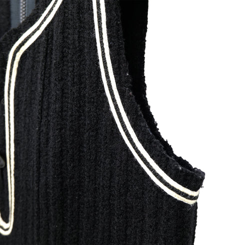 CHANEL SPORTS LINE COCO BUTTON SLEEVELESS DRESS BLACK WHITE WOOL 38 07A RTW 90302397 - PURPOSE