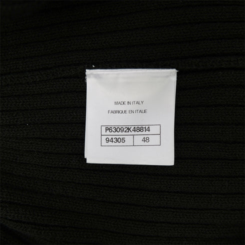 CHANEL COCO BUTTON LONG KNIT COAT BLACK COTTON 48 P63 RTW 90302398 - PURPOSE