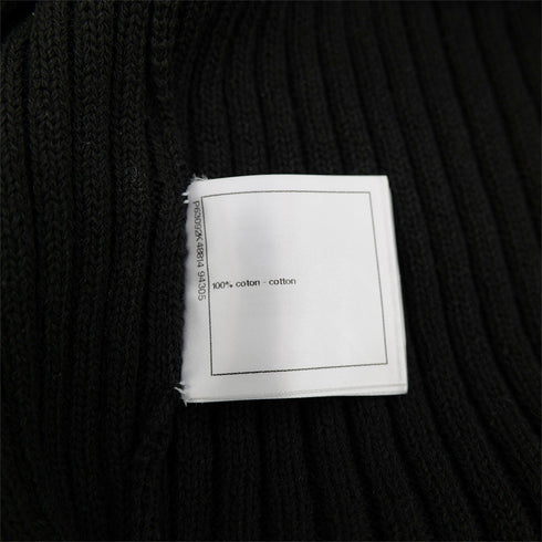 CHANEL COCO BUTTON LONG KNIT COAT BLACK COTTON 48 P63 RTW 90302398 - PURPOSE