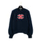 CHANEL COCOMARK TEDDY KNIT TOPS NAVY WOOL 42 P62 RTW 90302399 - PURPOSE