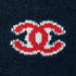 CHANEL COCOMARK TEDDY KNIT TOPS NAVY WOOL 42 P62 RTW 90302399 - PURPOSE