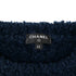 CHANEL COCOMARK TEDDY KNIT TOPS NAVY WOOL 42 P62 RTW 90302399 - PURPOSE
