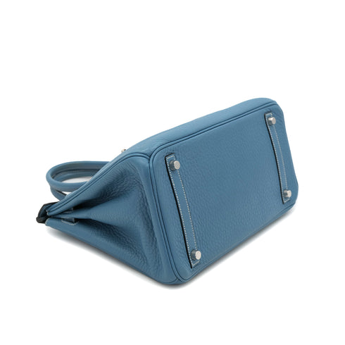HERMES BIRKIN 30 BLUE JEAN TAURILLON CLEMENCE HAND BAG ▢K SHW 90302641 - PURPOSE