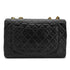 CHANEL VINTAGE MAXI MATELASSE 34 CHAIN SHOULDER BAG BLACK LAMB SKIN 90302643 - PURPOSE