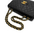 CHANEL VINTAGE MAXI MATELASSE 34 CHAIN SHOULDER BAG BLACK LAMB SKIN 90302643 - PURPOSE