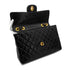 CHANEL VINTAGE MAXI MATELASSE 34 CHAIN SHOULDER BAG BLACK LAMB SKIN 90302643 - PURPOSE