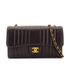 CHANEL VINTAGE MADEMOISELLE CHAIN SHOULDER BAG BROWN LAMB SKIN 90302645 - PURPOSE