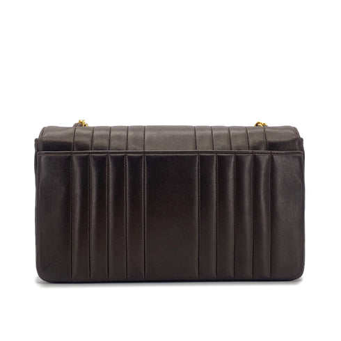 CHANEL VINTAGE MADEMOISELLE CHAIN SHOULDER BAG BROWN LAMB SKIN 90302645 - PURPOSE