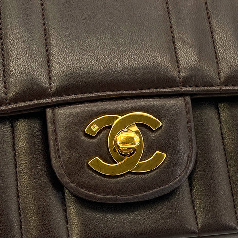 CHANEL VINTAGE MADEMOISELLE CHAIN SHOULDER BAG BROWN LAMB SKIN 90302645 - PURPOSE