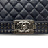 CHANEL BOY CHANEL CHAIN SHOULDER BAG NAVY LEATHER 90302646 - PURPOSE