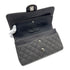 CHANEL VINTAGE CLASSIC FLAP MEDIUM CHAIN SHOULDER BAG GRAY CANVAS 90302647 - PURPOSE