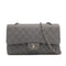 CHANEL VINTAGE CLASSIC FLAP MEDIUM CHAIN SHOULDER BAG GRAY CANVAS 90302647 - PURPOSE