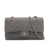 CHANEL VINTAGE CLASSIC FLAP MEDIUM CHAIN SHOULDER BAG GRAY CANVAS 90302647 - PURPOSE