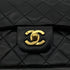 CHANEL VINTAGE CLASSIC FLAP MEDIUM CHAIN SHOULDER BAG BLACK LAMB SKIN 90302650 - PURPOSE