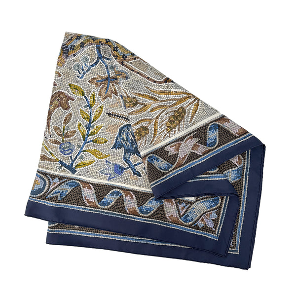 HERMES CARRE 90 PAVEMENT SCARF SILK NAVY 90302652 - PURPOSE