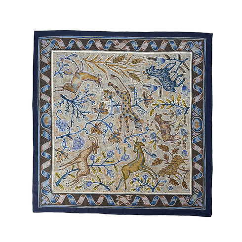 HERMES CARRE 90 PAVEMENT SCARF SILK NAVY 90302652 - PURPOSE