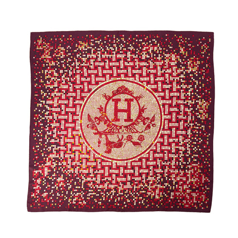 HERMES CARRE 90 MOSAIQUE AU 24 SCARF SILK MULTICOLOR 90302654 - PURPOSE