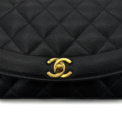 CHANEL VINTAGE DIANA MEDIUM CHAIN SHOULDER BAG BLACK CAVIAR SKIN 90302856 - PURPOSE