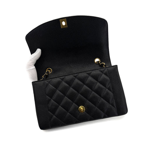 CHANEL VINTAGE DIANA MEDIUM CHAIN SHOULDER BAG BLACK CAVIAR SKIN 90302856 - PURPOSE