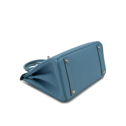 HERMES BIRKIN 30 BLUE JEAN VEAU EPSOM HAND BAG ▢I SHW 90302857 - PURPOSE