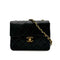 CHANEL VINTAGE MINI SQUARE 17 CHAIN SHOULDER BAG BLACK LAMB SKIN 90302858 - PURPOSE