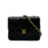 CHANEL VINTAGE MINI SQUARE 17 CHAIN SHOULDER BAG BLACK LAMB SKIN 90302858 - PURPOSE