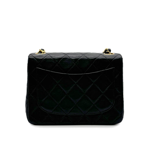 CHANEL VINTAGE MINI SQUARE 17 CHAIN SHOULDER BAG BLACK LAMB SKIN 90302858 - PURPOSE
