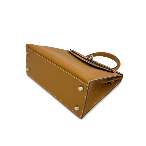 HERMES KELLY 25 SELLIER NATUREL SABLE CHEVRE HAND SHOULDER BAG □I SHW 90302860 - PURPOSE